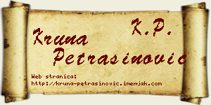 Kruna Petrašinović vizit kartica